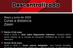 Cursos de Formación Descentralizada mayo – junio 2020