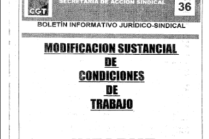 Boletín 36: Modificación sustancial de las condiciones de trabajo. Informe doctrinal