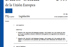 Directiva del Parlamento Europeo y del Consejo relativa a la protección de las personas que informen sobre infracciones del Derecho de la Unión