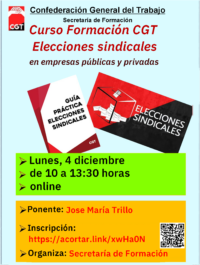 Curso Formación CGT Elecciones Sindicales