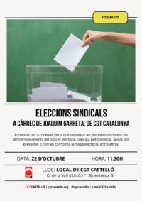 Curso: Eleccions Sindicals / Elecciones Sindicales