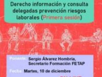 Curso: «Derecho de información y consulta de delegadas y delegados de prevención de riesgos laborales» (Primera parte)