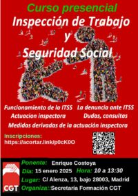 Curso: «Inspección de Trabajo y Seguridad Social»