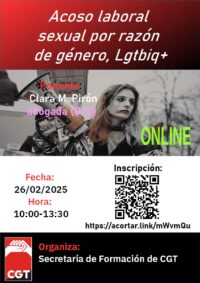 Curso: «Acoso laboral y sexual por razón de género, LGTBIQ+»