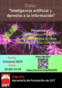 Curso: «Inteligencia artificial y derecho a la información»